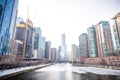 Chicago downtown residential district by the river Royalty Free Stock Photo