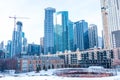 Chicago downtown residential district by the river Royalty Free Stock Photo