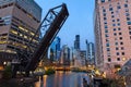 Chicago downtown riverside. Royalty Free Stock Photo