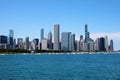 Chicago downtown skyline with Michigan lake Royalty Free Stock Photo