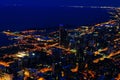 Chicago downtown skyscrapers at night. View from Willis Tower Royalty Free Stock Photo