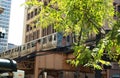 Chicago downtown train Royalty Free Stock Photo