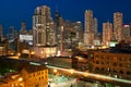 Chicago downtown at twilight.