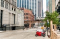Chicago downtown urban streets view. Royalty Free Stock Photo