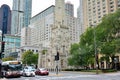 Chicago famous Water Tower and street view Royalty Free Stock Photo