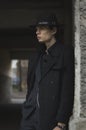 Chicago gangster in a vintage suit and hat