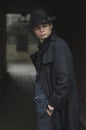 Chicago gangster in a vintage suit and hat