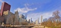 Chicago Grant Park Panorama Royalty Free Stock Photo