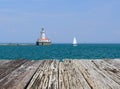 Chicago Harbor Lighthouse, built in 1893 Royalty Free Stock Photo