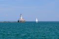 Chicago Harbor Lighthouse, built in 1893 Royalty Free Stock Photo