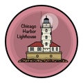 Chicago Harbor Lighthouse Royalty Free Stock Photo