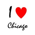 I love Chicago, logo. Decorative background can be used for wallpapers, printing pictures