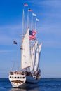 CHICAGO, IL - JULY 10, 2018 - The Tall Ship Windy sailing on Mi Royalty Free Stock Photo