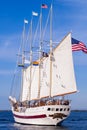 CHICAGO, IL - JULY 10, 2018 - The Tall Ship Windy sailing on Mi Royalty Free Stock Photo