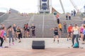 CHICAGO, IL - JULY 10, 2018 - Zumba public performance in Chicago Il by the Pier