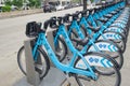 CHICAGO, IL- JUNE 11, 2015: Divvy bikes in Chicago