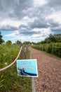 Chicago, IL - June 23rd, 2020: The Chicago Park District posted signs along the re-opened lakefront trails with a Keep it Moving Royalty Free Stock Photo