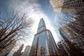 Chicago, IL - March 10th, 2020: The Trump International Hotel and Tower will remain the city`s 2nd tallest building in Chicago Royalty Free Stock Photo