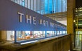 CHICAGO, IL - NOVEMBER 29, 2018 - Entrance to the modern wing of Art Institute of Chicago during winter, late evening Royalty Free Stock Photo