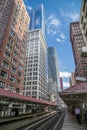 Chicago, IL/USA - circa July 2015: Adams/Wabash station in Downtown Chicago, Illinois Royalty Free Stock Photo
