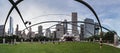 Chicago, IL/USA - circa July 2015: People at Jay Pritzker Pavilion at Millennium Park in Chicago, Illinois Royalty Free Stock Photo