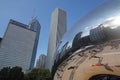 CHICAGO,IL/USA - 8-08-2017: Cloud Gate sculpture, aka The Bean, Royalty Free Stock Photo