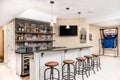 A basement bar / man cave Royalty Free Stock Photo