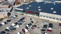Drone shot of a Menards home improvement store in Chicago, IL. Royalty Free Stock Photo