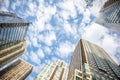 Chicago Illinois city skyscrapers, blue sky background Royalty Free Stock Photo