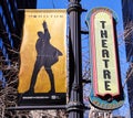 Theatre District sign in Chicago Royalty Free Stock Photo