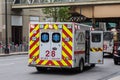 CHICAGO, ILLINOIS - May 19,2018 :fire dept car on the chicago street