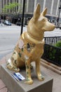 K9 For Cops Art Installation Statues Displayed Highlighting the Role of Chicago Police Canine in downtown Chicago