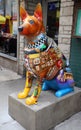 K9 For Cops Art Installation Statues Displayed Highlighting the Role of Chicago Police Canine in downtown Chicago Royalty Free Stock Photo