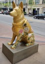 K9 For Cops Art Installation Statues Displayed Highlighting the Role of Chicago Police Canine in downtown Chicago Royalty Free Stock Photo