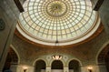 The world`s largest Tiffany glass dome at Preston Bradley Hall in Chicago Cultural Center