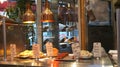 CHICAGO, ILLINOIS, UNITED STATES - DEC 15, 2015: Shop window of a butcher in a Chicago suburb with many German