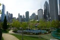 CHICAGO, ILLINOIS, UNITED STATES - 11 May 2018: Children's playground at Maggie Daley Park in downtown Chicago Royalty Free Stock Photo