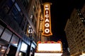 The famous sign of The Chicago Theater downtown