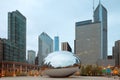 Skyline of buildings at Millennium Park at Chicago downtown Royalty Free Stock Photo