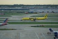 CHICAGO, ILLINOIS, UNITED STATES - MAY 11th, 2018:A Spirit Airlines Airbus A320 at O`Hare International Airport before