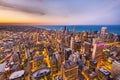 Chicago, Illinois, USA Aerial Skyline View Royalty Free Stock Photo