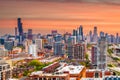 Chicago, Illinois, USA Skyline at Dusk Royalty Free Stock Photo