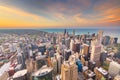 Chicago, Illinois USA aerial skyline Royalty Free Stock Photo