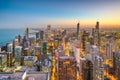 Chicago, Illinois USA aerial skyline Royalty Free Stock Photo