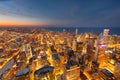 Chicago, Illinois USA aerial skyline towards Lake Michigan Royalty Free Stock Photo