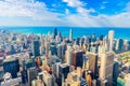 Chicago, Illinois USA Aerial Skyline View Royalty Free Stock Photo