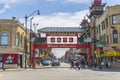 The entrance to Chicago`s Chinatown