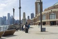 Chicago`s Navy Pier with Grand Ballroom on sunny day Royalty Free Stock Photo