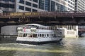 View of The Chicago River and skyscrapers in downtown Chicago,Illinois, USA Royalty Free Stock Photo