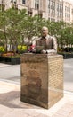 Jack Brickhouse bronze Memorial statue, a famous sports announcer and reporter on